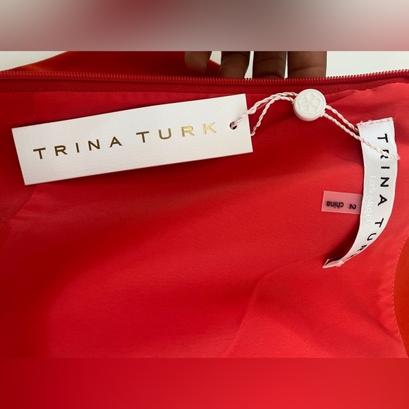 Trina Turk Imperative Portrait Neck Orange Sheath Dress 
Size 2 NWT - Picture 4 of 8